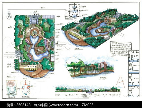 公園景觀設(shè)計(jì)手繪圖 紅動(dòng)網(wǎng)