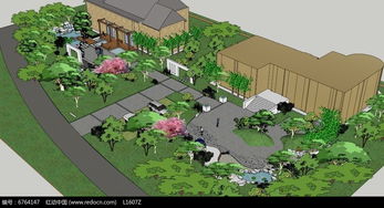 游園景觀設計skp素材下載 編號6764147 紅動網(wǎng)